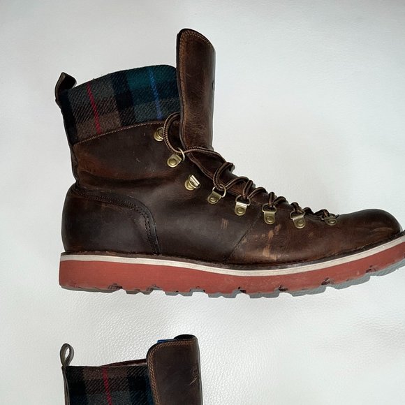 Offers Welcomed! Cole Haan Air Hunter Hiker Brown Leather Plaid Boots, Men's 9 - Picture 2 of 7